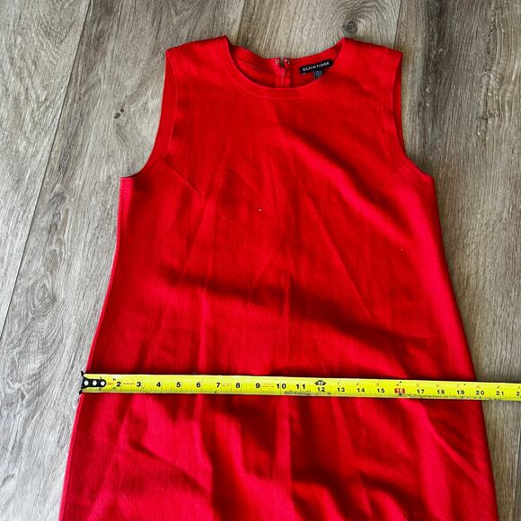 EILEEN FISHER Women's Sleeveless Wool Midi Dress Size XS In Red - Picture 5 of 7